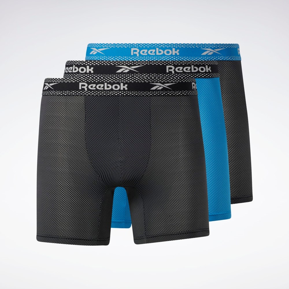 Reebok Reebok Super Soft Nylon Performance Boxer Briefs 3 Pairs Multi | KFYRA7381