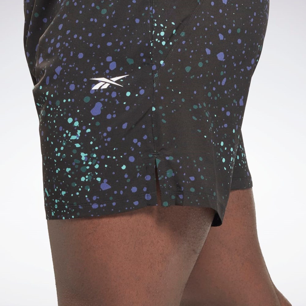 Reebok Strength Allover Print Shorts Čierne | THECV7682