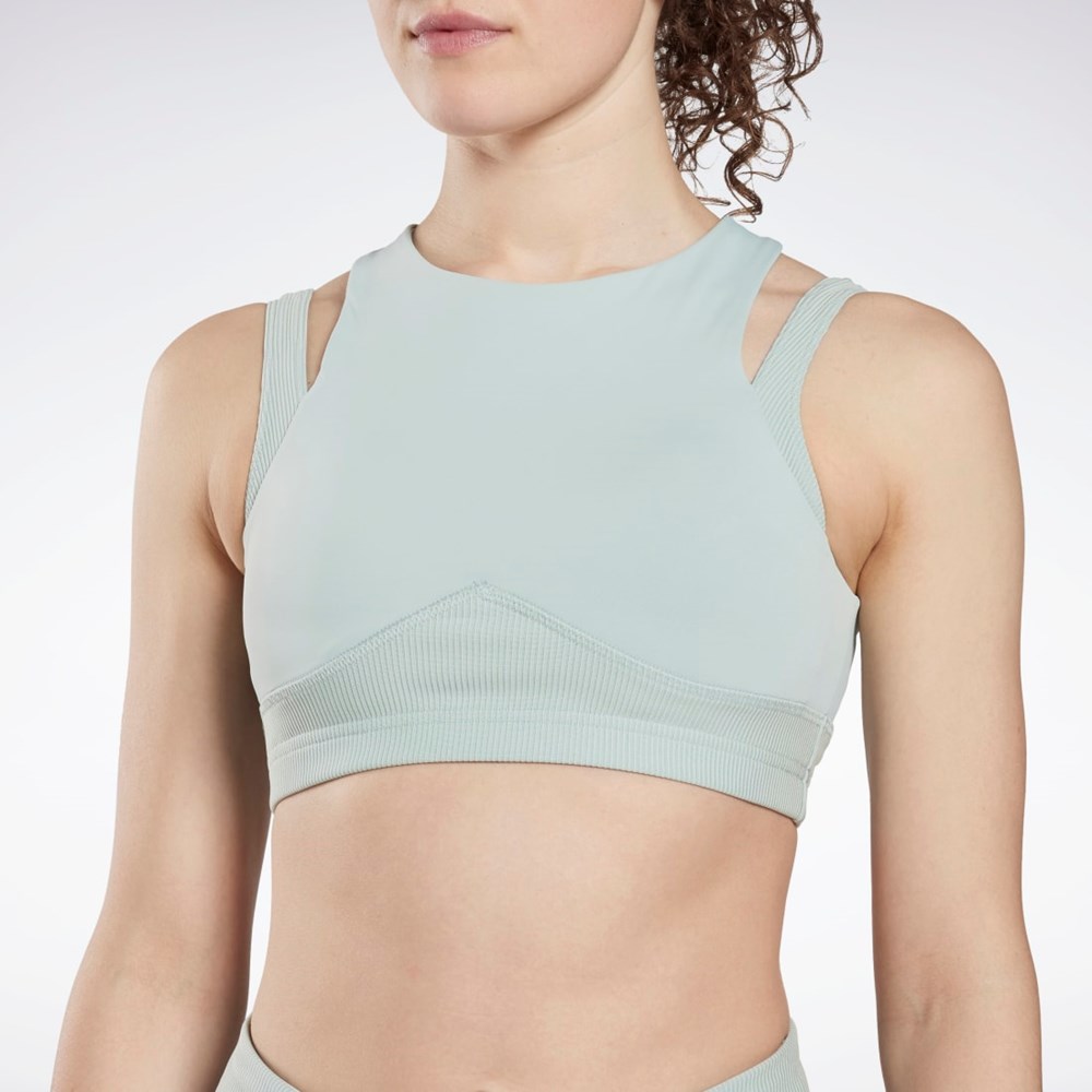 Reebok Studio Layered Bra Top Siva | WPHEA4621