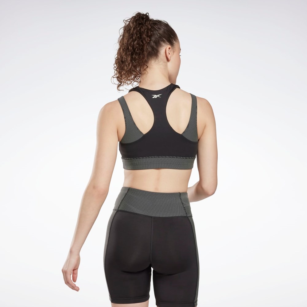 Reebok Studio Layered Bra Top Čierne | HWRAT7346