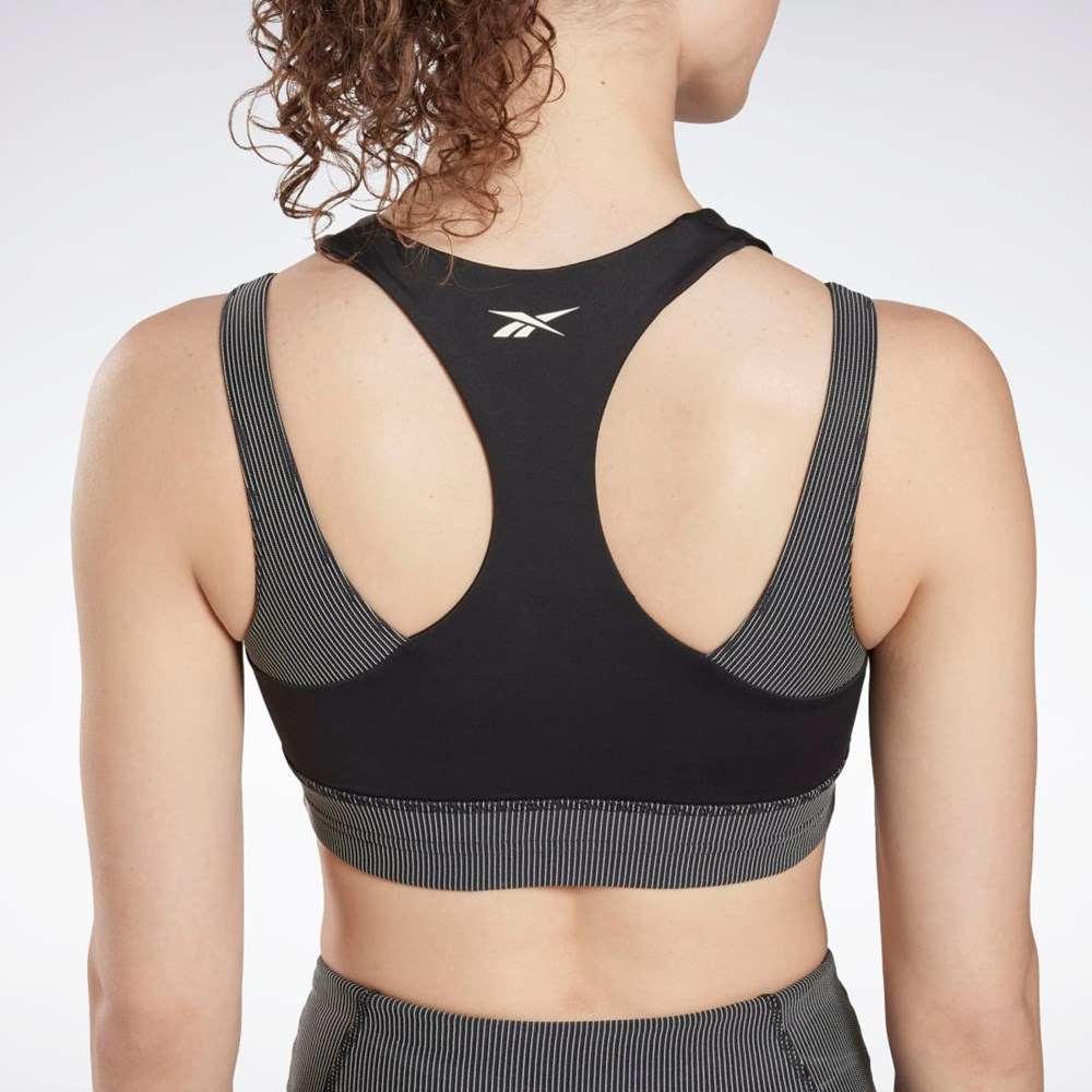 Reebok Studio Layered Bra Top Čierne | HWRAT7346