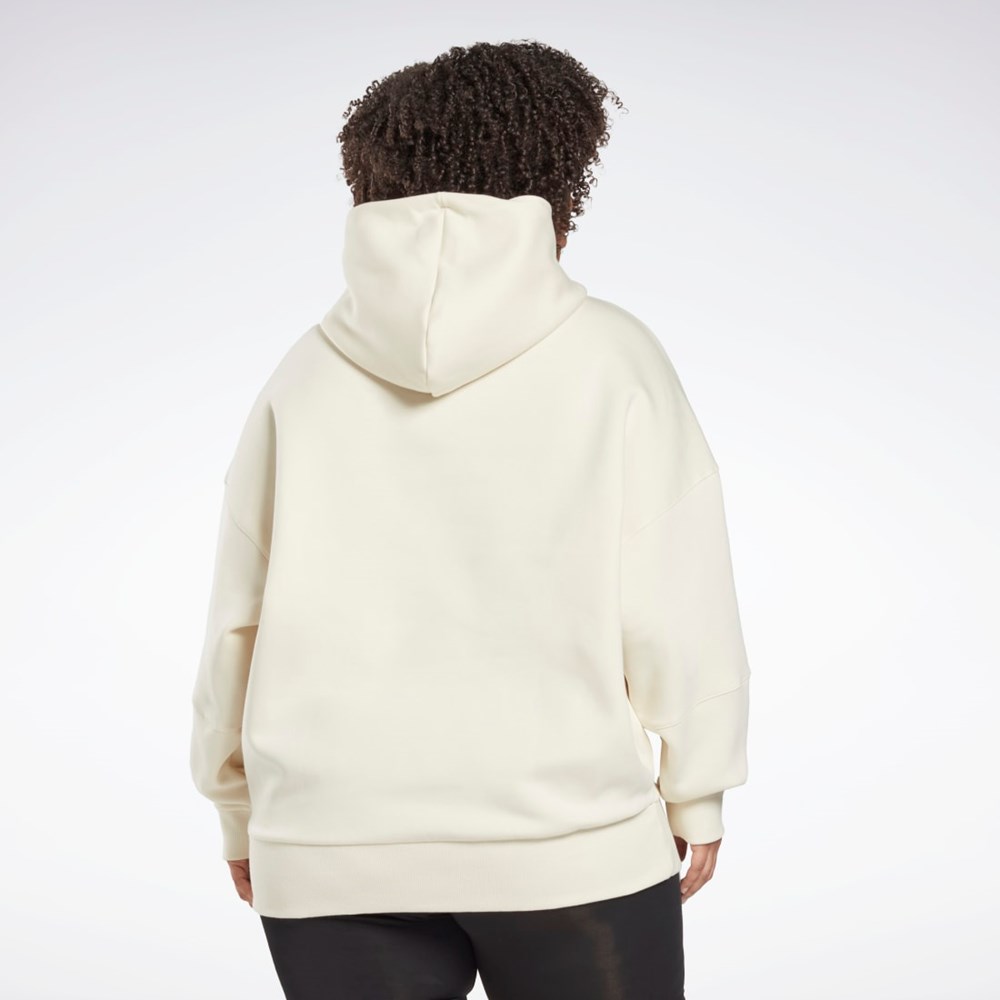 Reebok Studio Recycled Oversize Hoodie (Plus Size) Biele | MSOWK3056