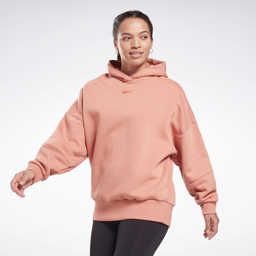 Reebok Studio Recycled Oversize Hoodie Koralove | WCIVN6027