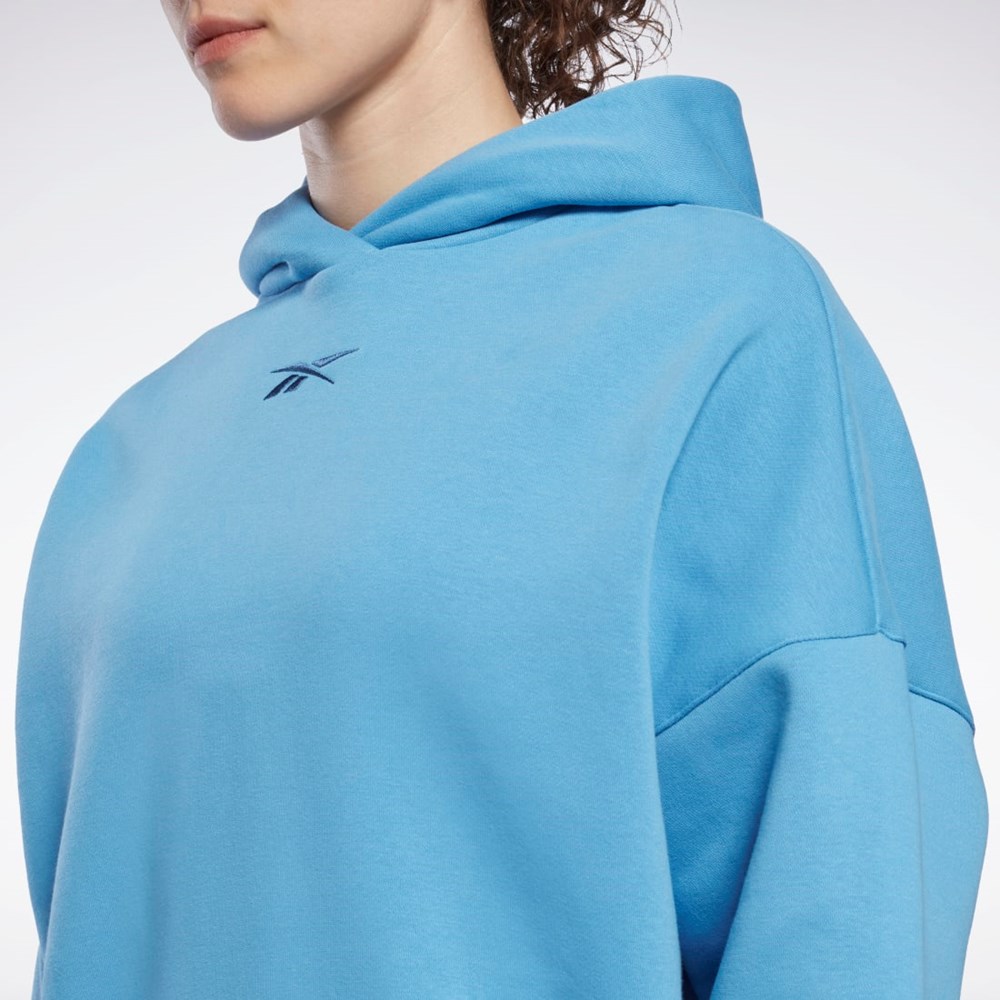 Reebok Studio Recycled Oversize Hoodie Modre | AZNBQ0519