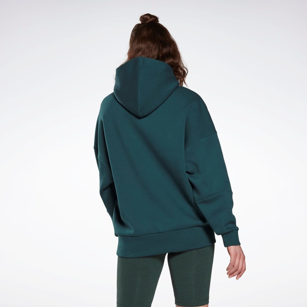 Reebok Studio Recycled Oversize Hoodie Zelene | LZHEB3672