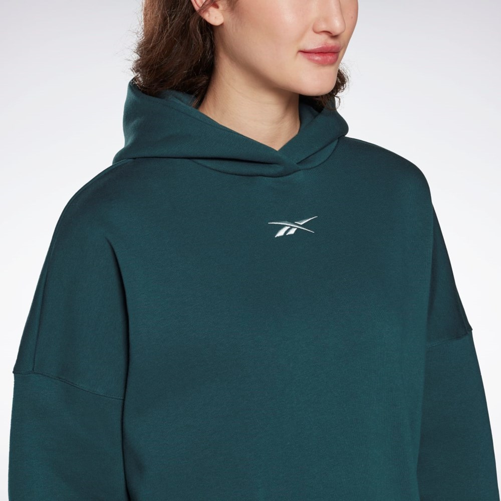 Reebok Studio Recycled Oversize Hoodie Zelene | LZHEB3672