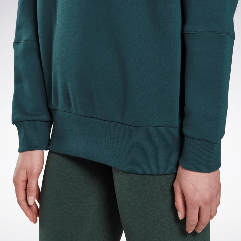 Reebok Studio Recycled Oversize Hoodie Zelene | LZHEB3672