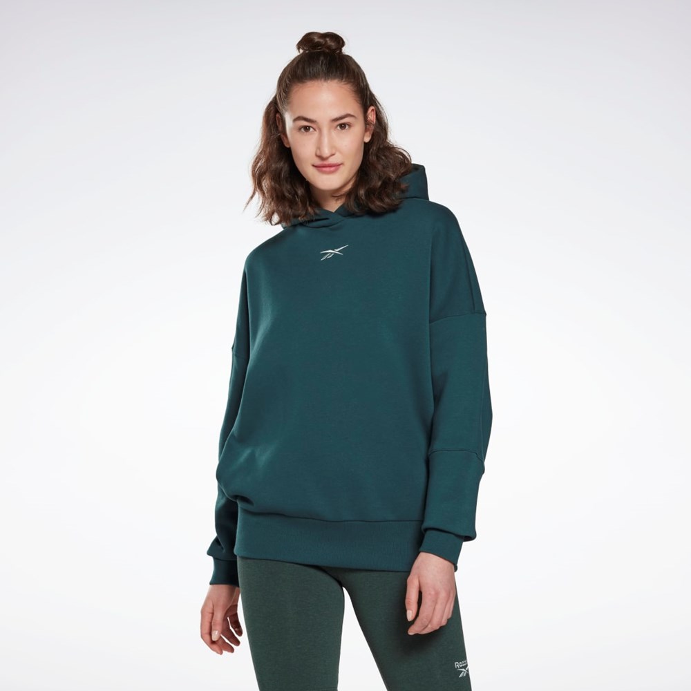 Reebok Studio Recycled Oversize Hoodie Zelene | LZHEB3672