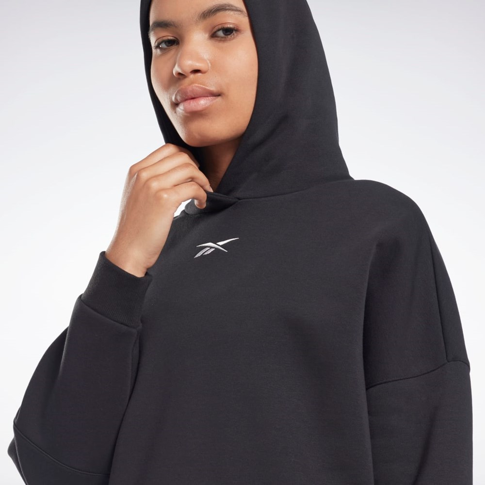 Reebok Studio Recycled Oversize Hoodie Čierne | LOXBP0715