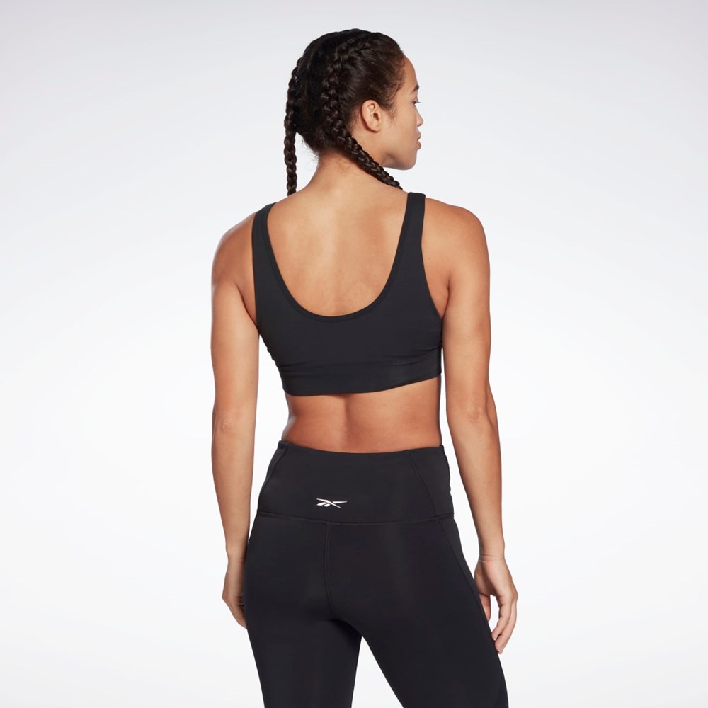 Reebok Studio Reebok Stripped Minimalist Bra Čierne | IFXLH0934