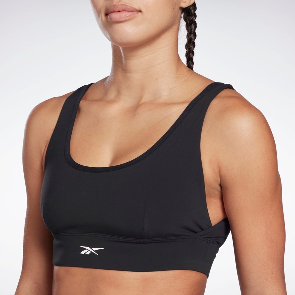 Reebok Studio Reebok Stripped Minimalist Bra Čierne | IFXLH0934