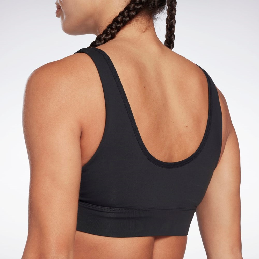 Reebok Studio Reebok Stripped Minimalist Bra Čierne | IFXLH0934