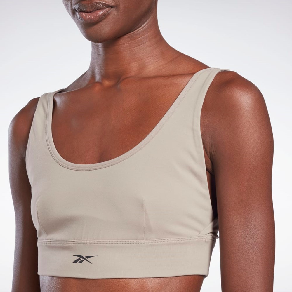 Reebok Studio Reebok Stripped Minimalist Bra Siva | YADMS7958