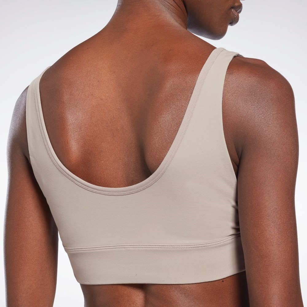 Reebok Studio Reebok Stripped Minimalist Bra Siva | YADMS7958