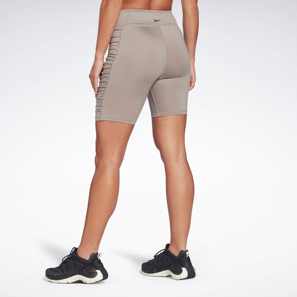 Reebok Studio Ruched High Rise Legging Shorts Siva | BYPUV9576