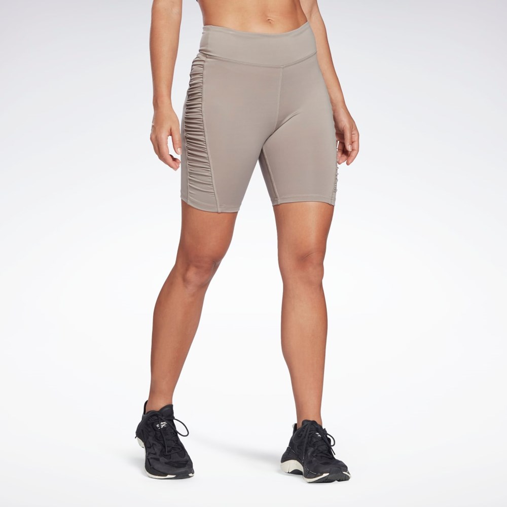 Reebok Studio Ruched High Rise Legging Shorts Siva | BYPUV9576