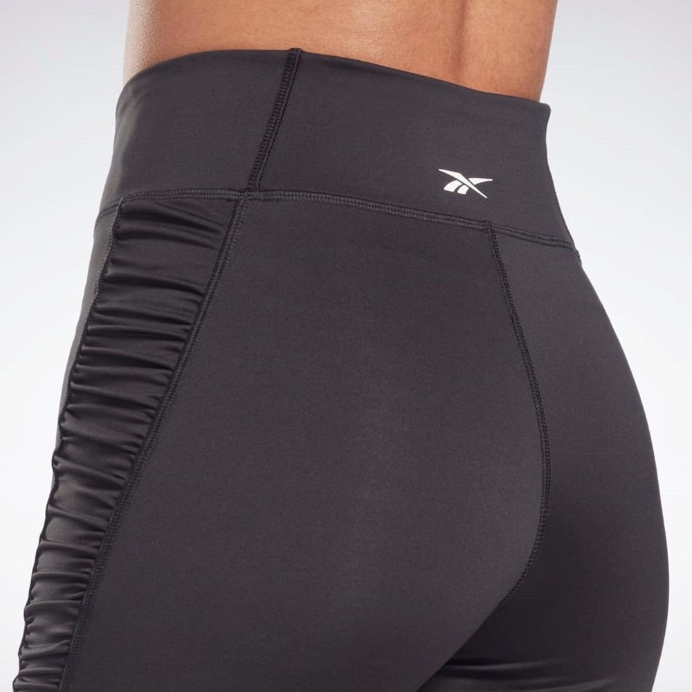 Reebok Studio Ruched High Rise Legging Shorts Čierne | WAKOM3674