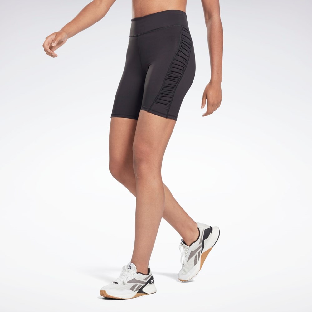 Reebok Studio Ruched High Rise Legging Shorts Čierne | WAKOM3674