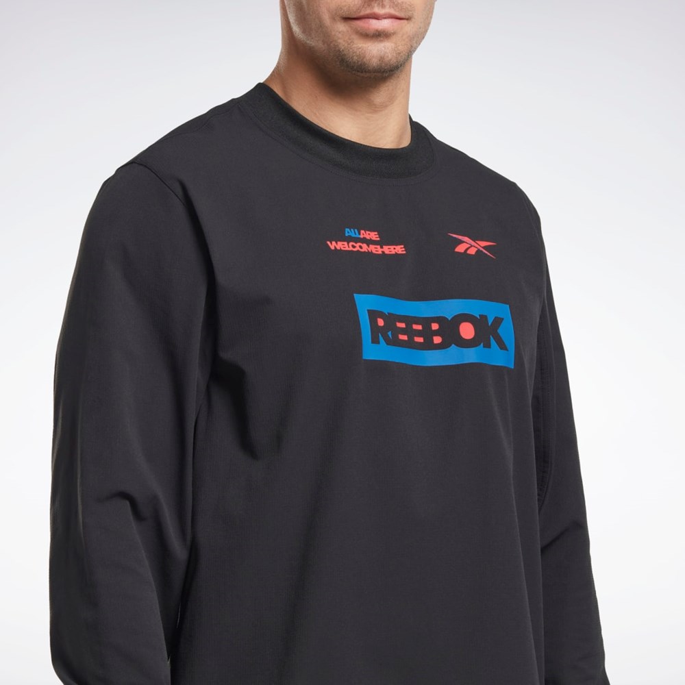 Reebok THERMOWARM+GRAPHENE Long Sleeve Stredná Vrstva T-Shirt Čierne | JOUNK7186