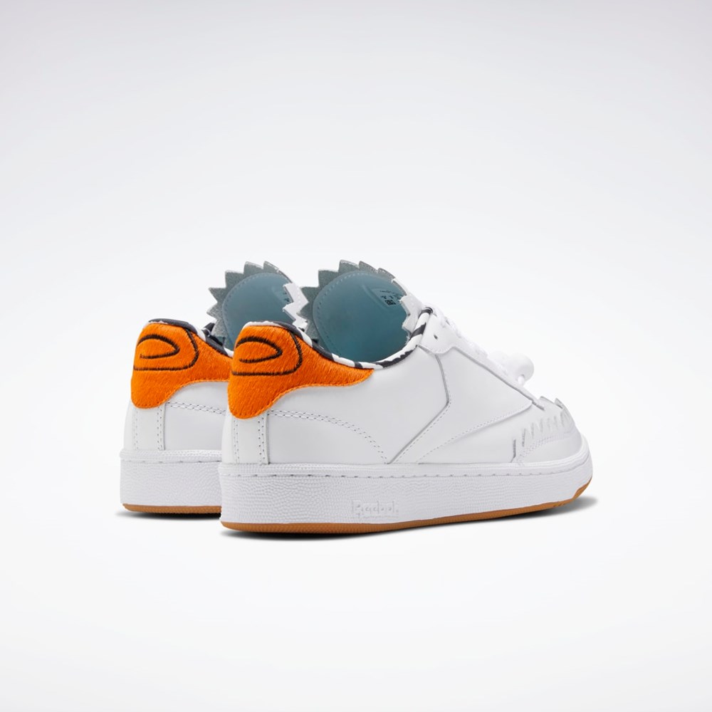 Reebok THE FLINTSTONES Club C Shoes Biele Čierne Oranžové | AVHIT8015