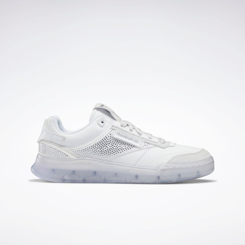 Reebok Très Rasché Club C Legacy Diamanté Shoes Biele Strieborne | WOLHD1459