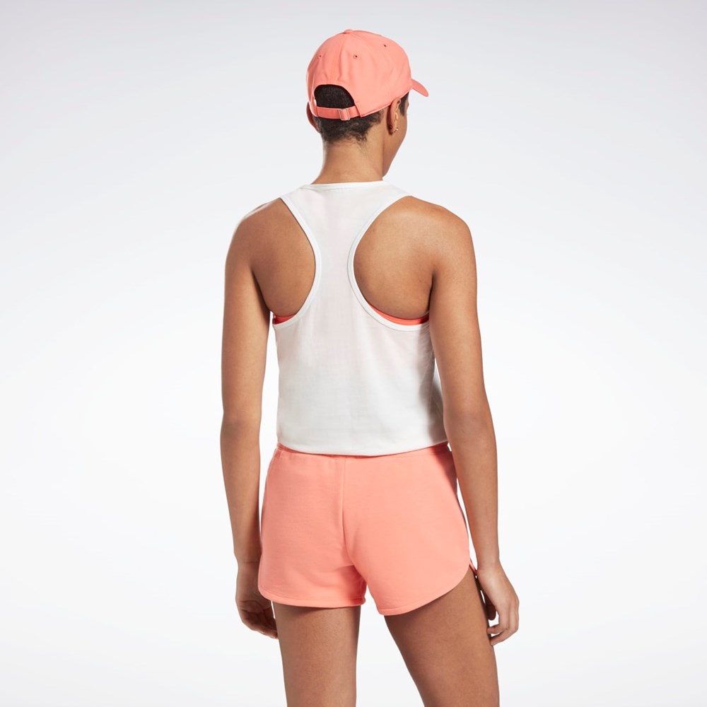 Reebok Tréningová Essentials Grafika Tank Top Biele Oranžové | DNXIJ0372