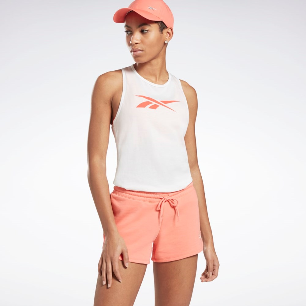 Reebok Tréningová Essentials Grafika Tank Top Biele Oranžové | DNXIJ0372