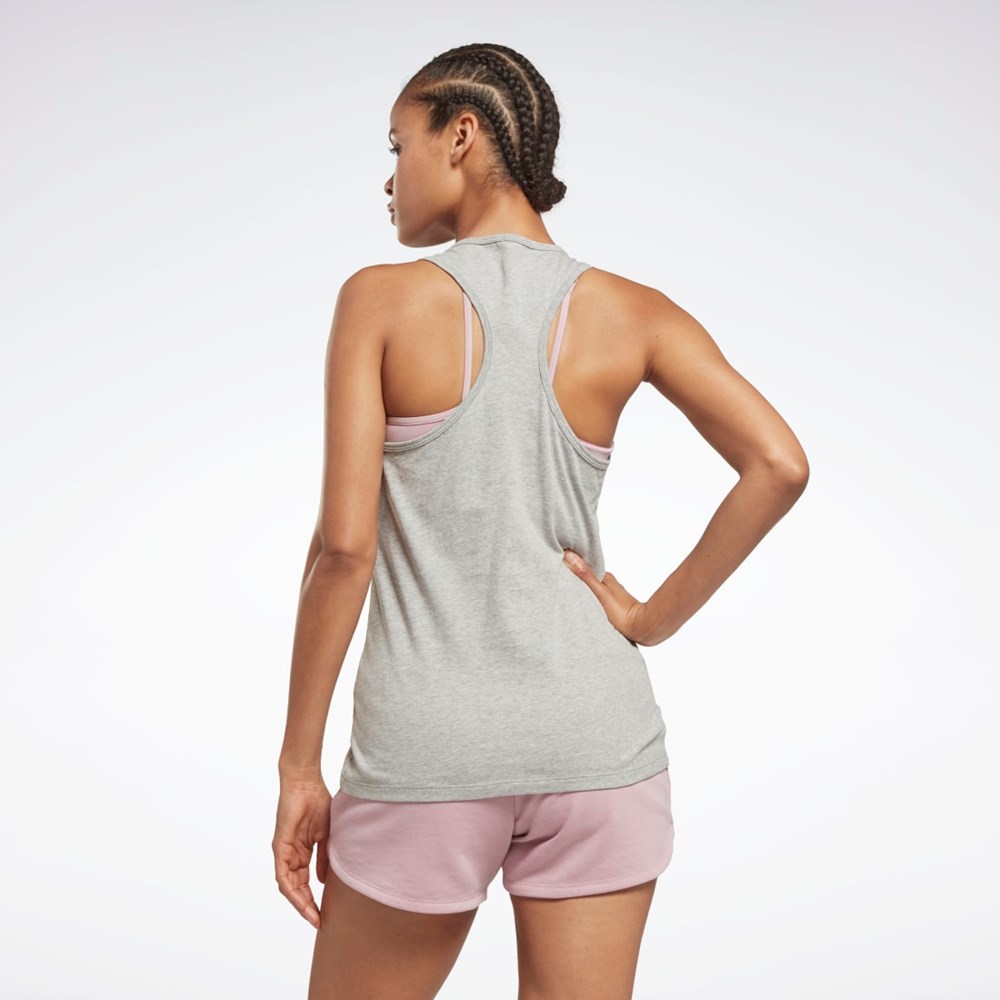 Reebok Tréningová Essentials Grafika Tank Top Siva | ZFMIX6174