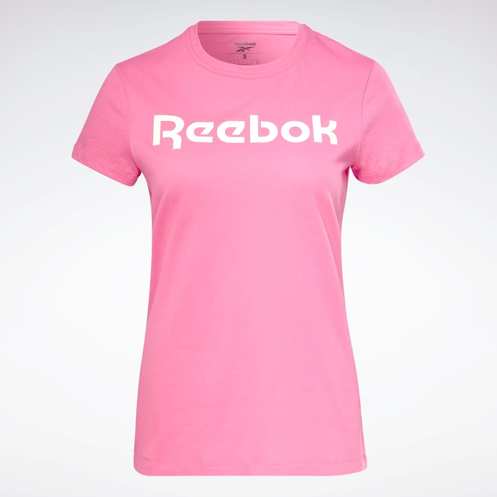 Reebok Tréningová Essentials Grafika Tee Ruzove | KGHYF7250