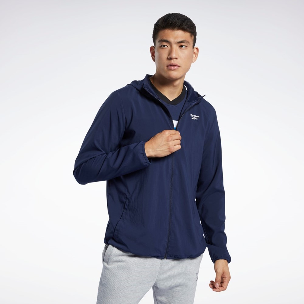 Reebok Tréningová Essentials Jacket Námornícka Modrá | KNUJT2381