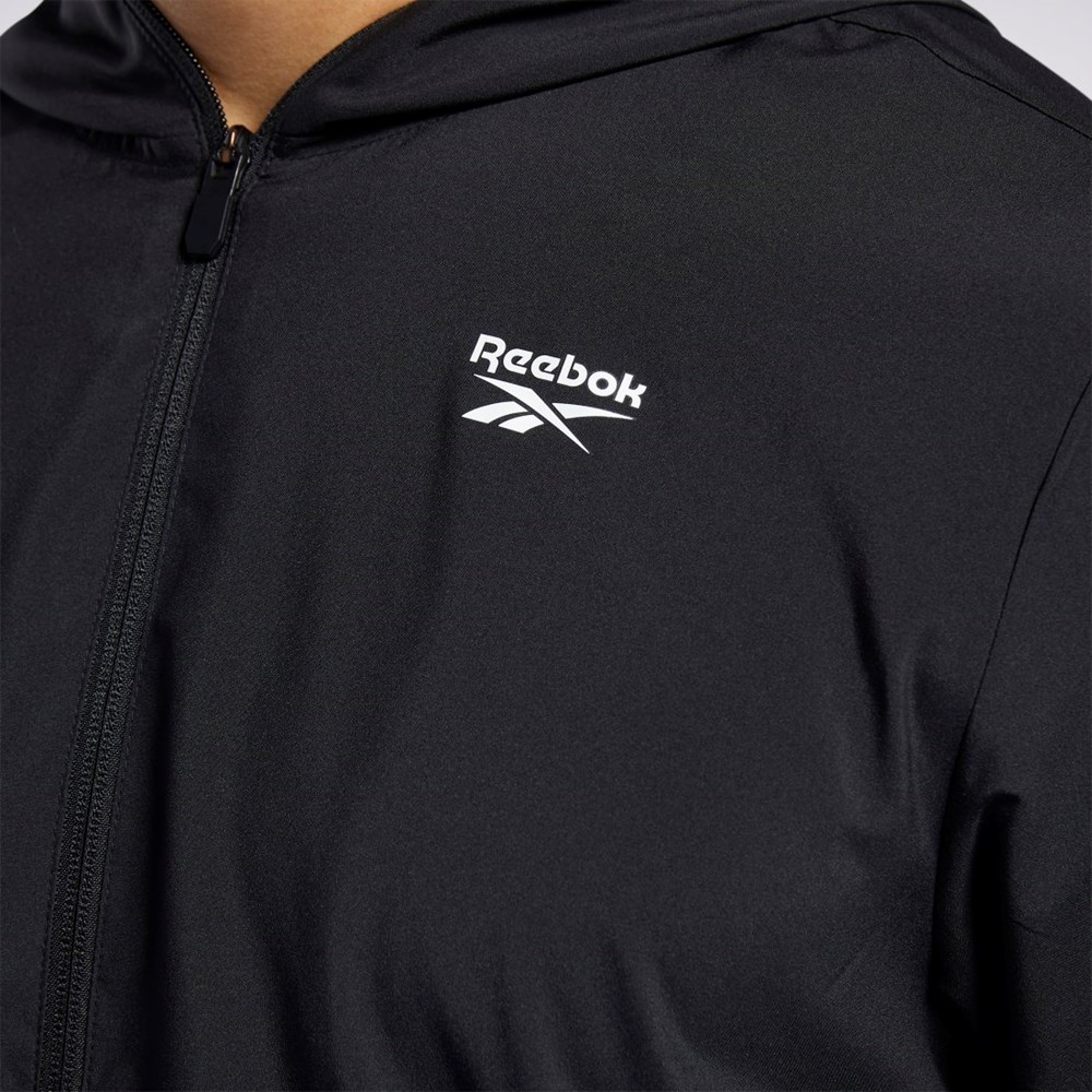 Reebok Tréningová Essentials Jacket Čierne | HUGQE3407