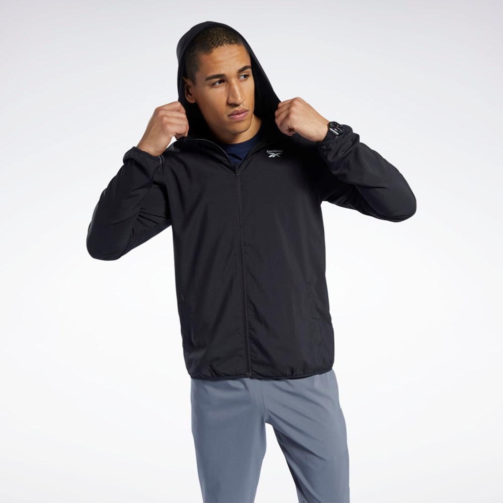 Reebok Tréningová Essentials Jacket Čierne | HUGQE3407