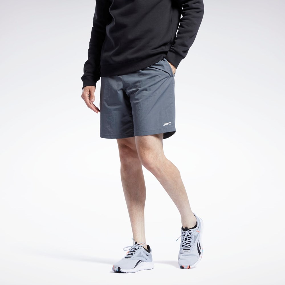 Reebok Tréningová Essentials Utility Shorts Siva | XOGCT9213