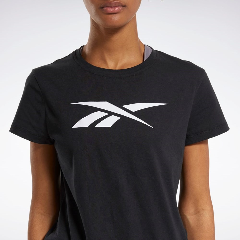 Reebok Tréningová Essentials Vector Grafika Tee Čierne | MHEAU0427