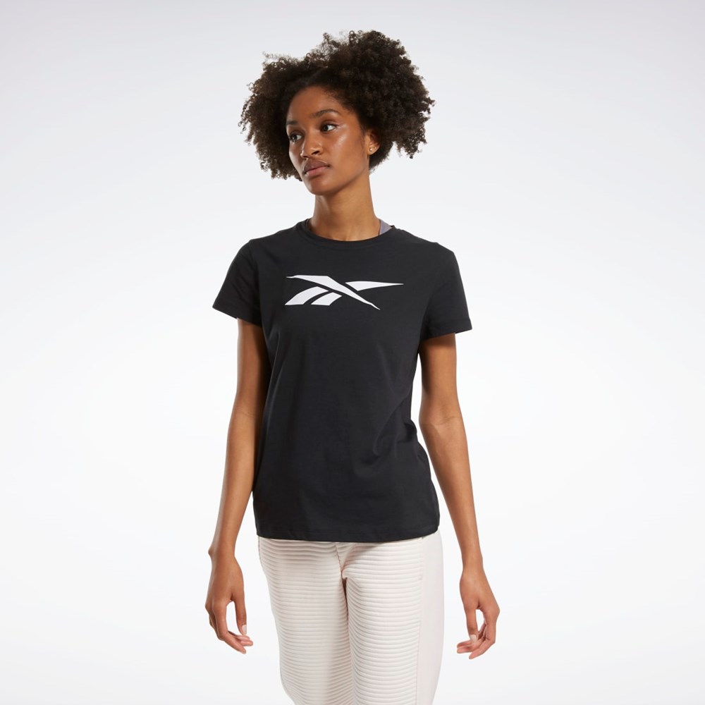 Reebok Tréningová Essentials Vector Grafika Tee Čierne | MHEAU0427