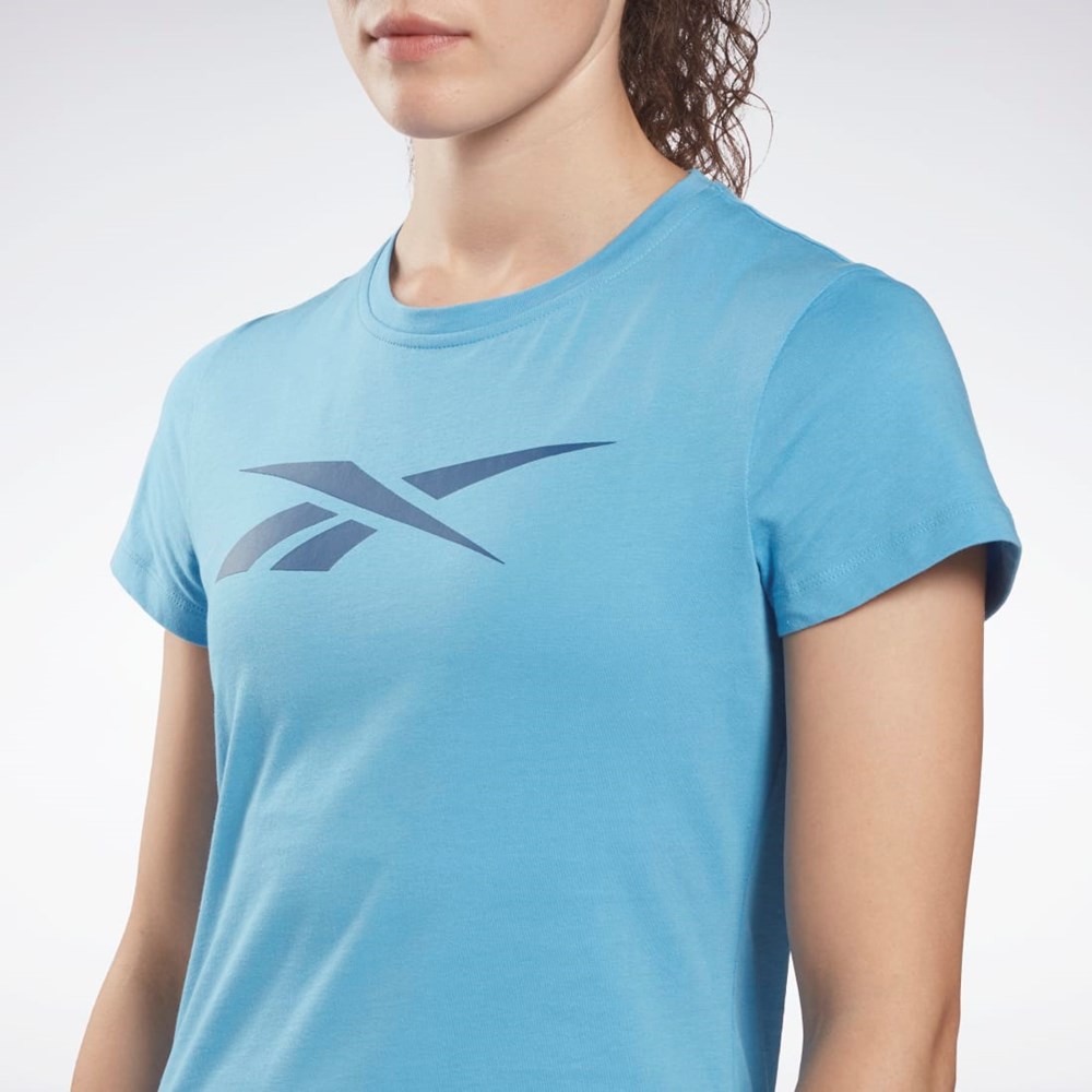 Reebok Tréningová Essentials Vector Grafika Tee Modre | OCSPQ3075