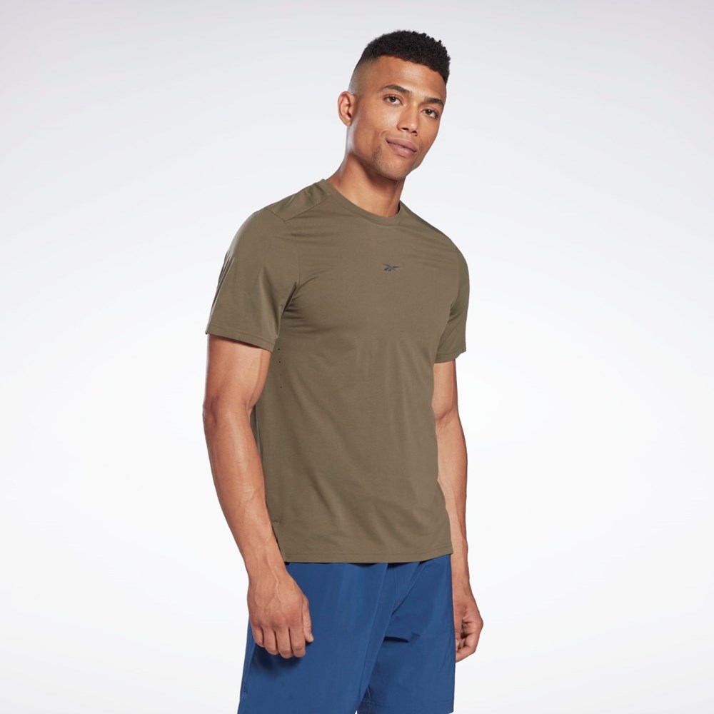 Reebok United by Fitness MoveSoft T-Shirt Zelene | MZTAV0167