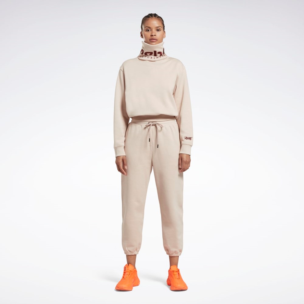 Reebok Victoria Beckham Cowl Neck Jumper Soft Ecru | RYUEX8540