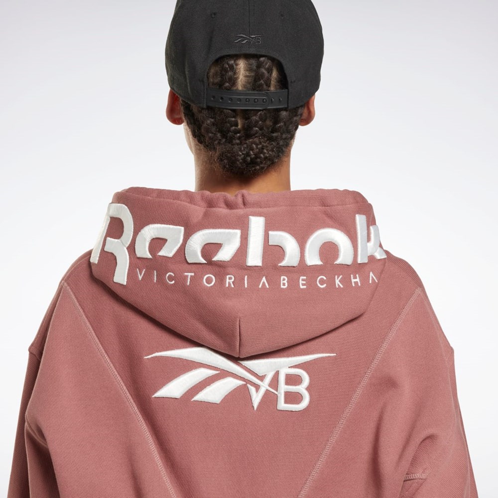 Reebok Victoria Beckham Crop Logo Hoodie Parched Earth | BCJKE9210