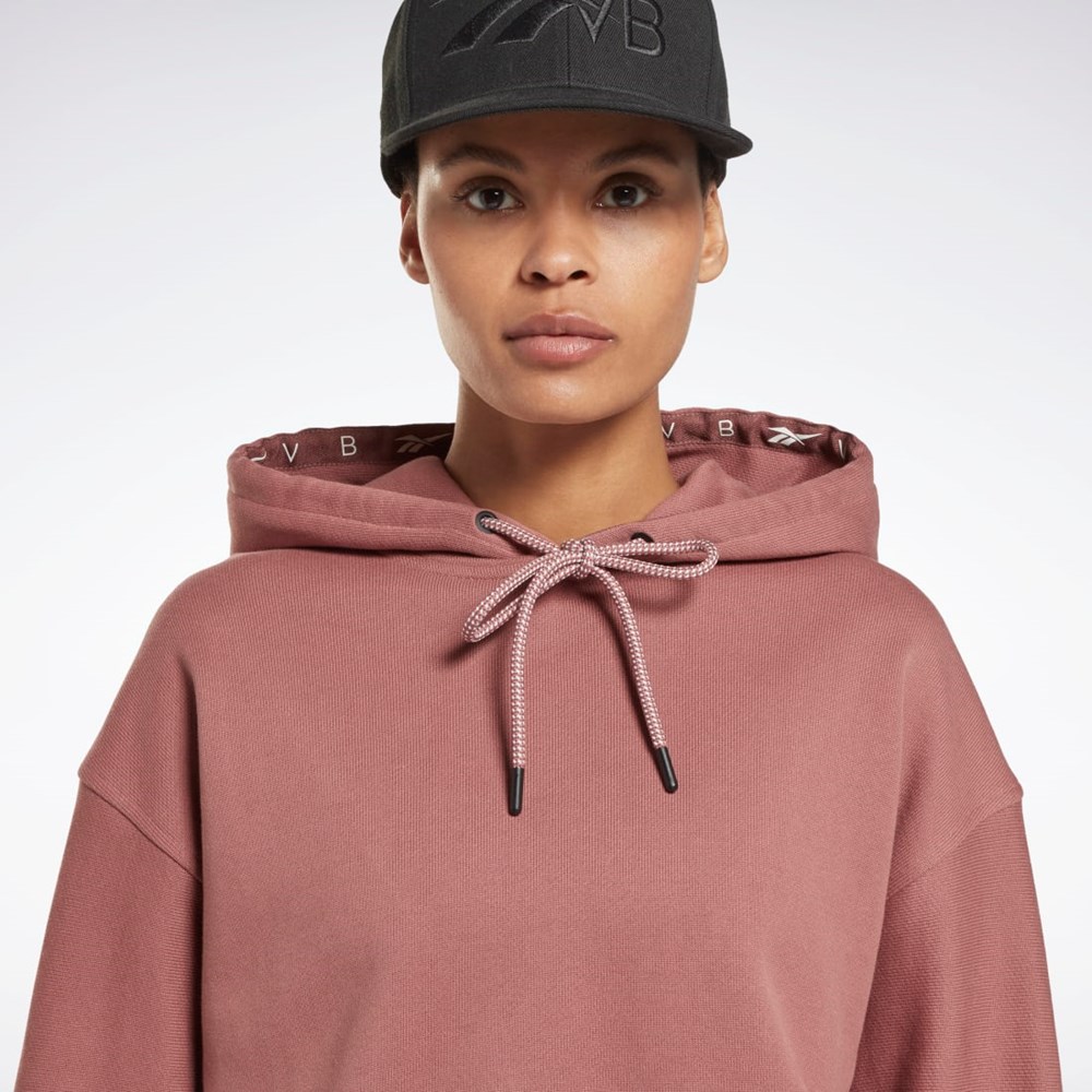 Reebok Victoria Beckham Crop Logo Hoodie Parched Earth | BCJKE9210