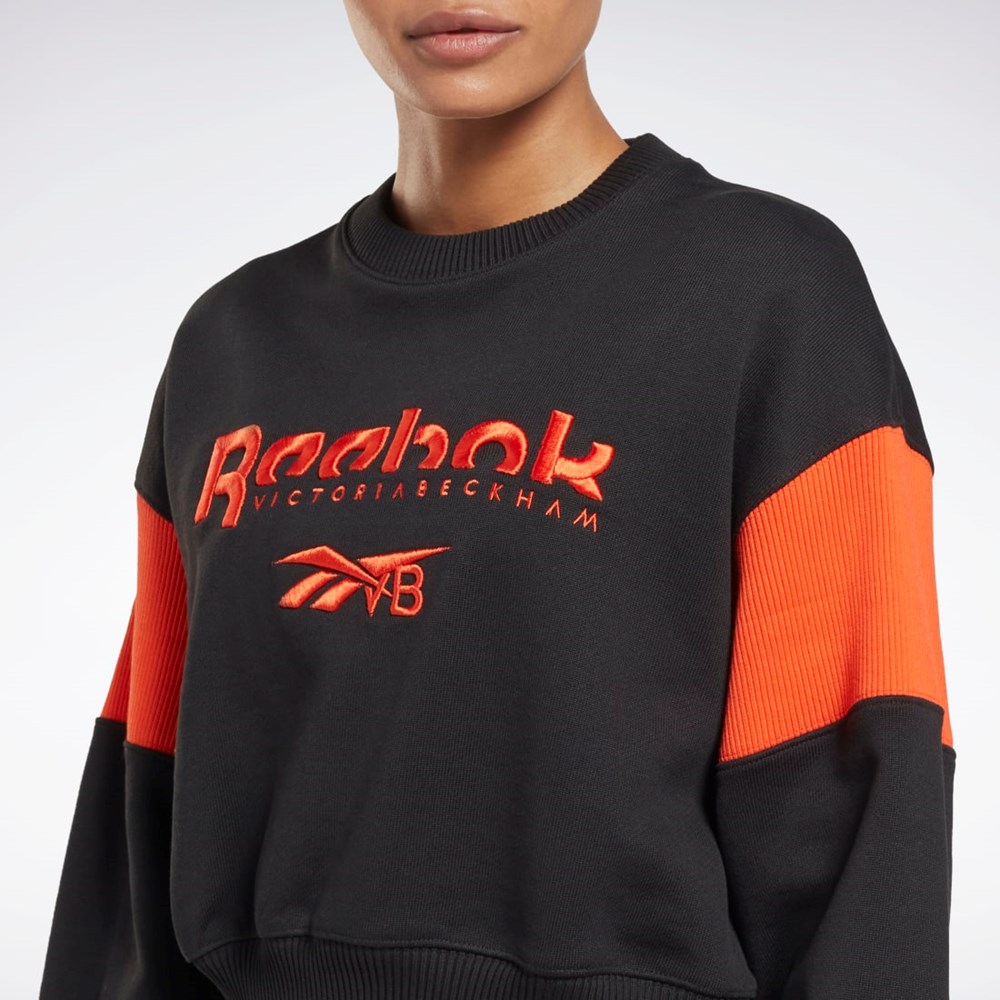 Reebok Victoria Beckham Grafika Sweatshirt Čierne | YNZJV6593