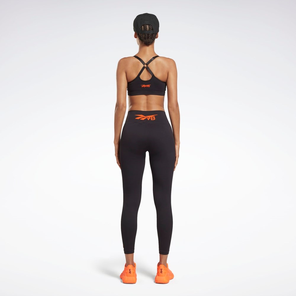 Reebok Victoria Beckham Light-Impact Seamless Bra Čierne | CMUWZ4235