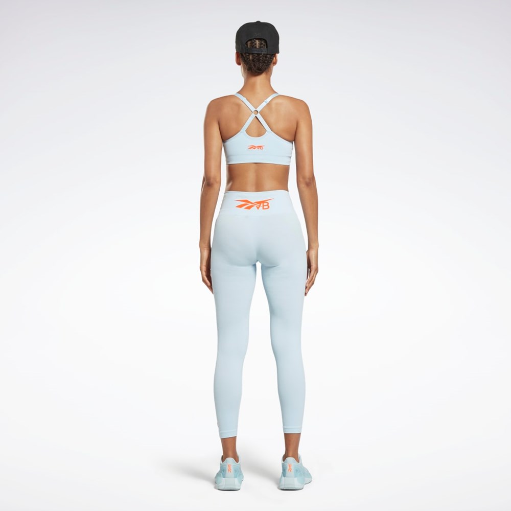 Reebok Victoria Beckham Light-Impact Seamless Bra Modre | IUWLF9206