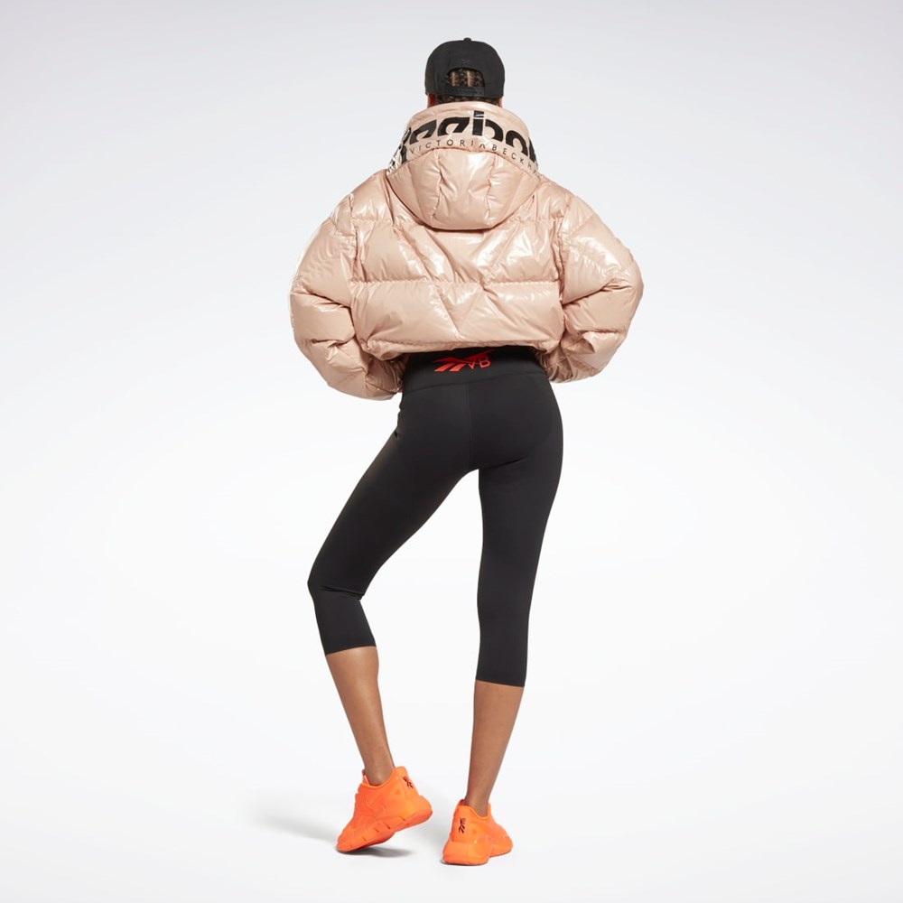 Reebok Victoria Beckham Puffer Jacket Soft Ecru | WHJFK0576