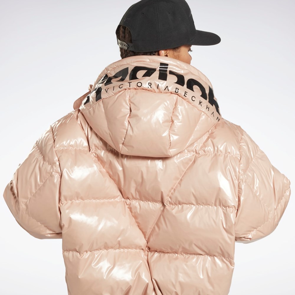 Reebok Victoria Beckham Puffer Jacket Soft Ecru | WHJFK0576