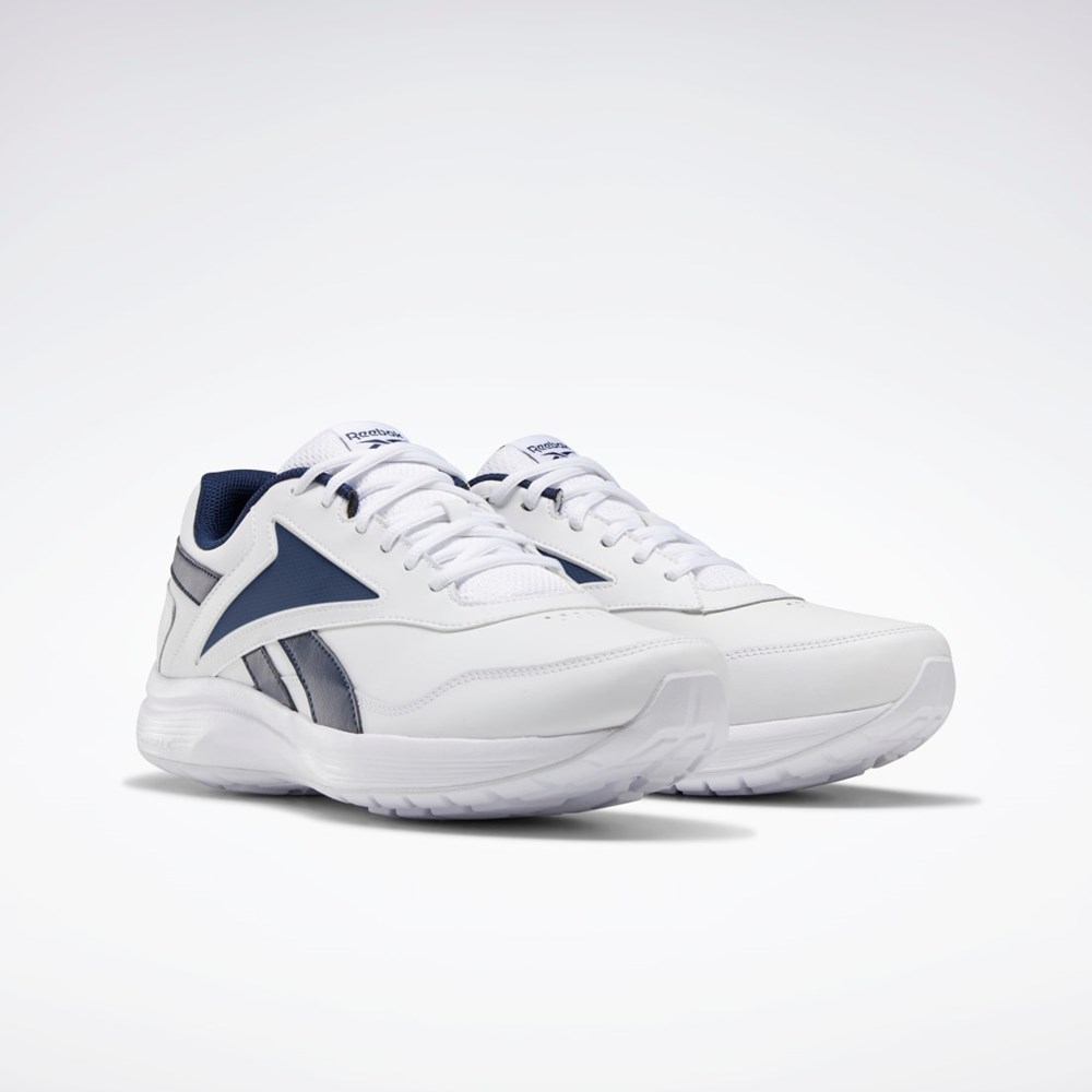 Reebok Walk Ultra 7 DMX MAX Extra-Siroke Topanky Shoes Biele Námornícka Modrá Kráľovská Modrá | XNFUP6825