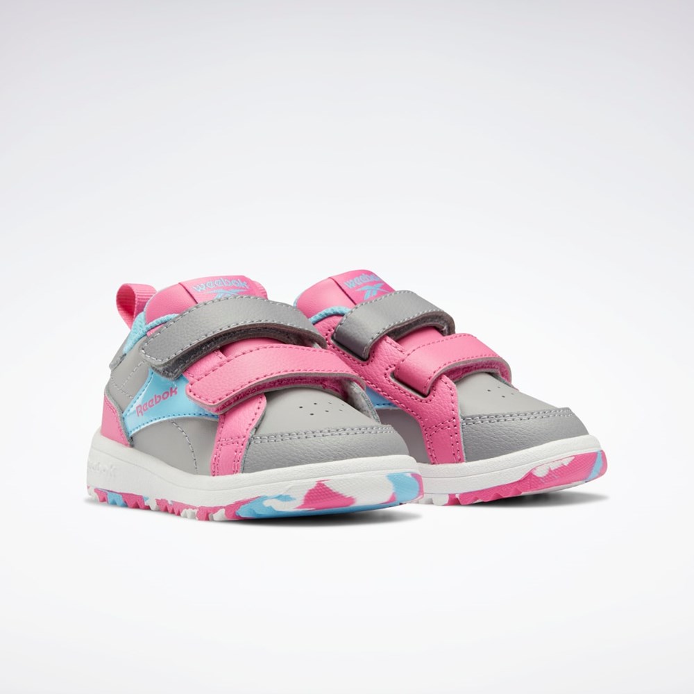 Reebok Weebok Clasp Low Shoes - Toddler Siva Modre Ruzove | MOFQL1253