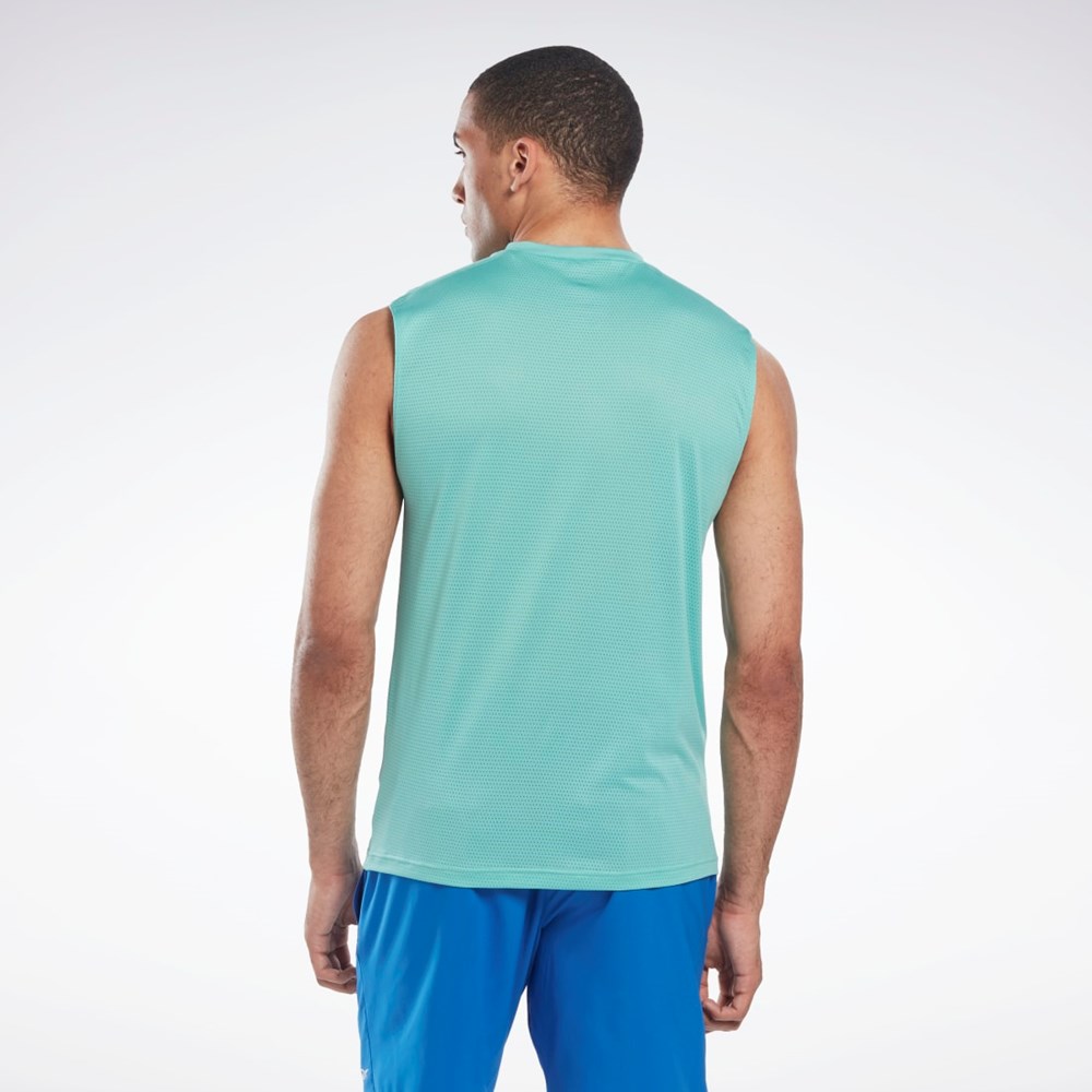 Reebok Workout Ready Bez Rukavov Tech T-Shirt Semi Classic Teal | AIRMG0573