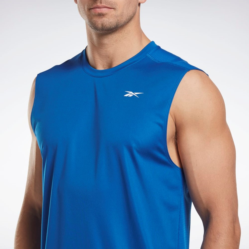 Reebok Workout Ready Bez Rukavov Tech T-Shirt Modre | CKEWI3482