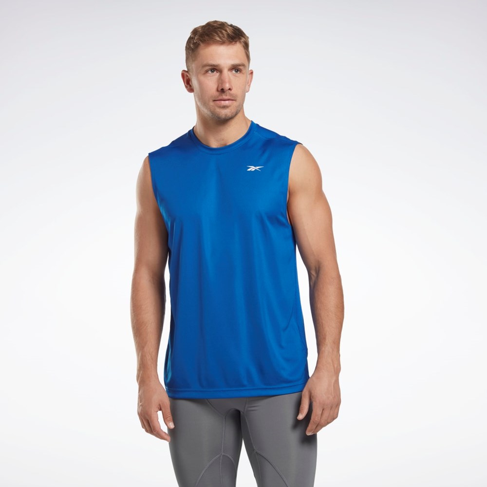 Reebok Workout Ready Bez Rukavov Tech T-Shirt Modre | CKEWI3482